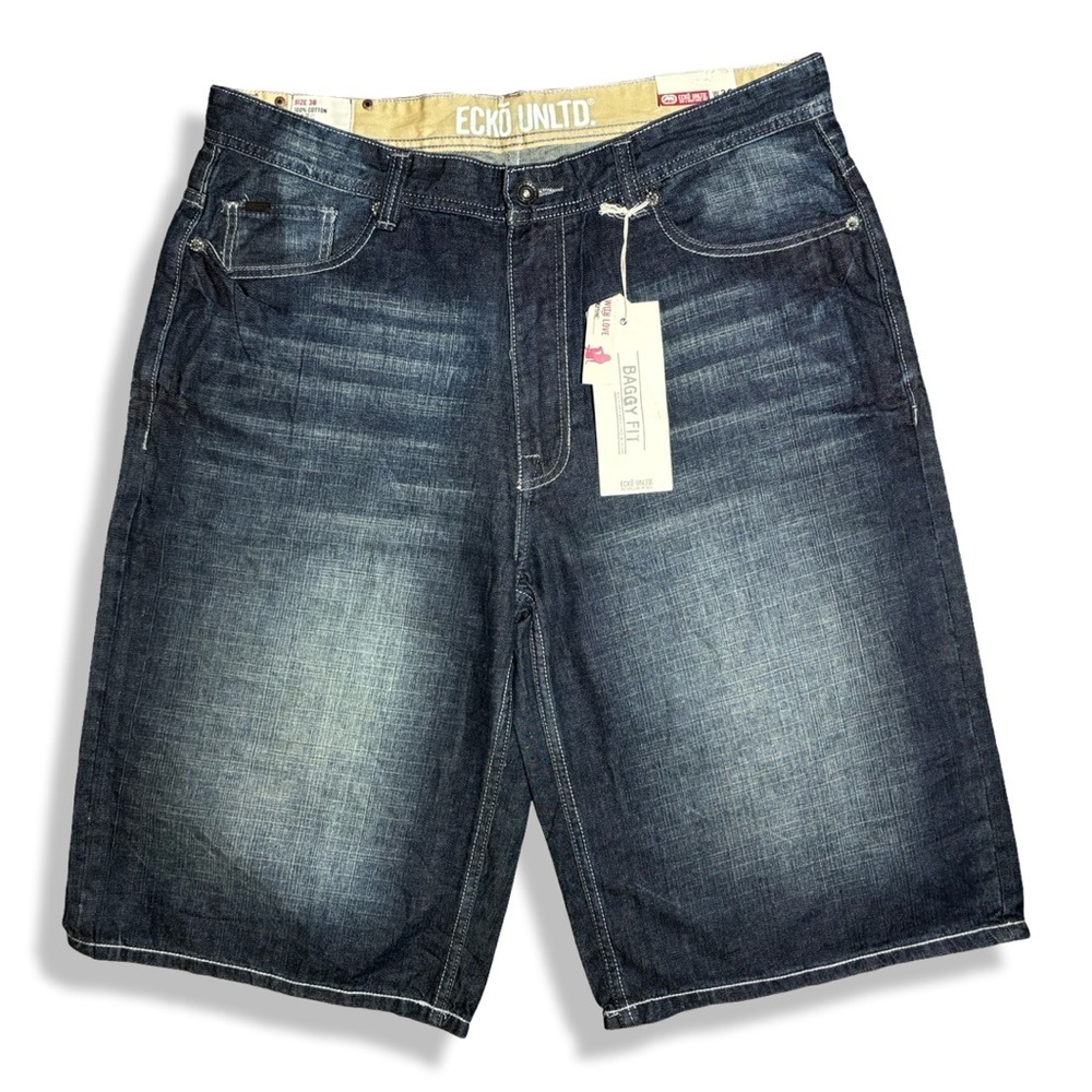 NWT Y2K Ecko Unlimited Baggy Denim Shorts / Jorts
